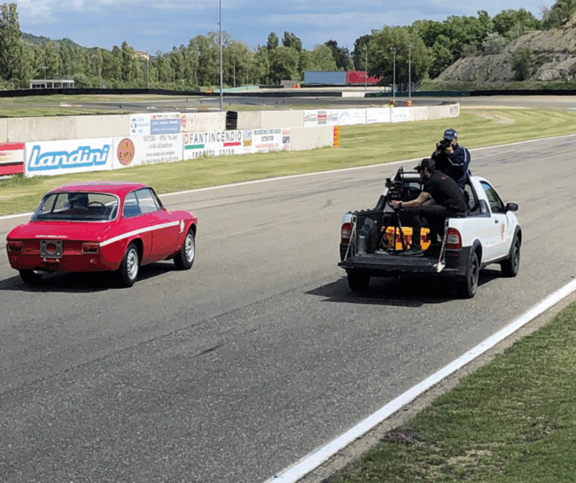 Filming with an Alfa Romeo GTA