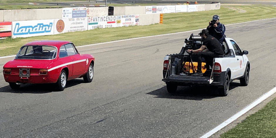 Filming an Alfa Romea GTA Filming with an Alfa Romeo GTA